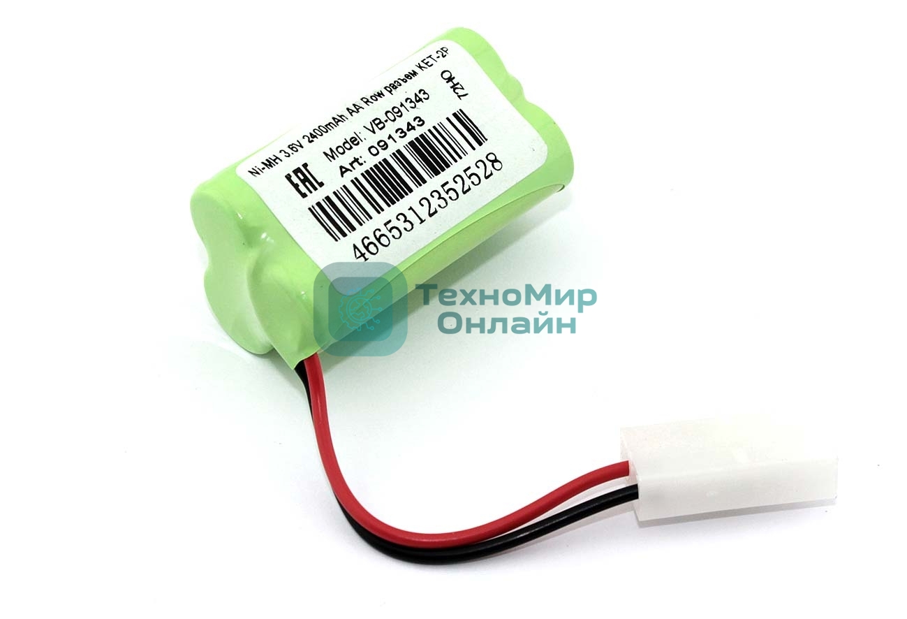 Портативный аккумулятор Ni-MH 3.6V 2400mAh AA Row разъем KET-2P