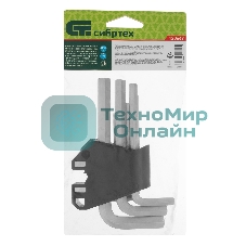 Набор ключей имбусовых Сибртех HEX, 1,5-10 мм, CrV, 9 шт.