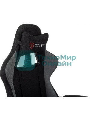 Кресло Zombie Shadow черный/серый, ткань, подставка для ног