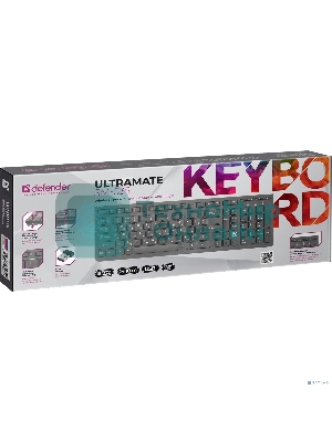 Клавиатура беспроводная Defender ULTRAMATE SM-535 RU USB, радиоканал, черный