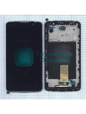 Дисплей для LG Stylus 2 Plus черный с рамкой