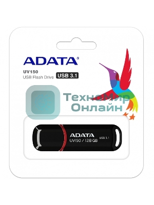 Флешка USB ADATA UV150 (AUV150-64G-RBK), 64Gb, USB 3.0, R/W 100/40, черный