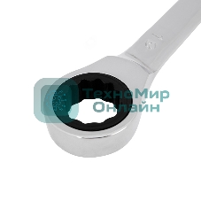 Ключ комбинированный трещоточный Rexant 19 мм, CrV, зеркальный хром