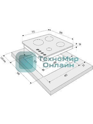 Газовая варочная панель Krona CALORE 60 WH