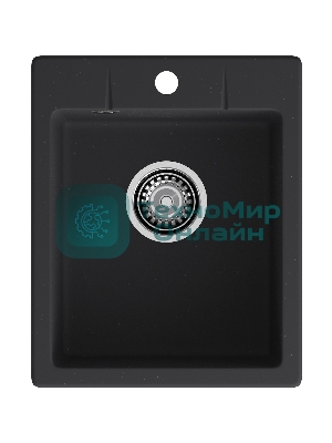Мойка GRANFEST URBAN 240 1-чаша 400x490мм, монтаж: врезной, материал: кварц, черный