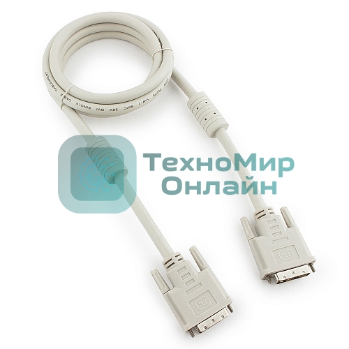 Кабель DVI-D dual link Gembird/Cablexpert CC-DVI2-6C, 25M/25M, 1.8м, экран, феррит.кольца, пакет