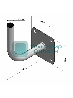Кронштейн эфирный Rexant 14,5 см Г-образный
