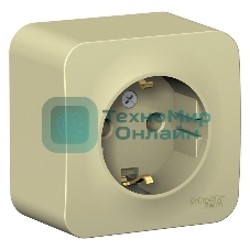 Розетка с/з без шторок, изолир. пластина 16А, 250В SE Blanca наруж Беж