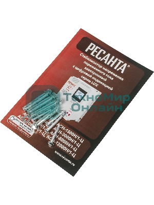 Стабилизатор напряжения Ресанта АСН-8 000 Н/1-Ц 63/6/17 Стабилизатор Lux 220В±8%, Габ. 305х190х360, Вес 15кг