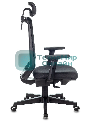 Кресло Бюрократ EXPERT TW-01 черный, сетка, подголовник