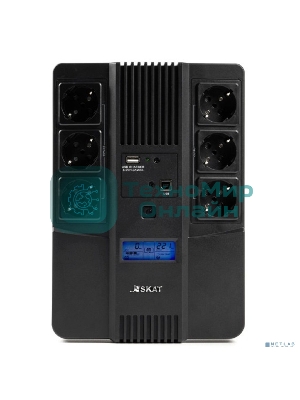Источник бесперебойного питания Бастион SKAT-UPS 800-AID-IN-1x9 220В 480Вт дисплей 1АКБ 9А·ч внутр. меандр. (8935)