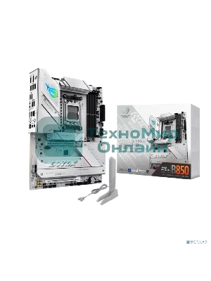 Материнская плата ASUS ROG STRIX B850-A GAMING WIFI, AM5, AMD B850, 4xDDR5, 2xSATA, 4xM.2, 1xPCIe 5.0 x16, 1xPCIe 4.0 x16, 1xPCIe x4, 1xDP, 1xHDMI, 1x2.5Gb LAN, 1xUSB-C 20Gbps, 1xUSB-C 10Gbps, 2xUSB-A 10Gbps, 4xUSB 5Gbps, 2xUSB-A 2.0, 3x3.5 мм, 7.1, ATX