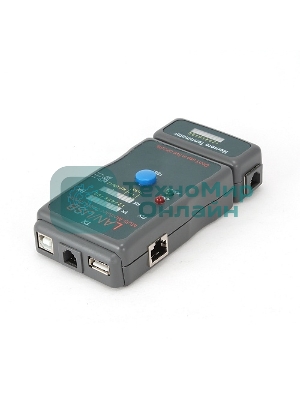 Тестер LAN Cablexpert NCT-2, 100/1000 Base-TX, для UTP, STP, RJ-11, USB-кабеля