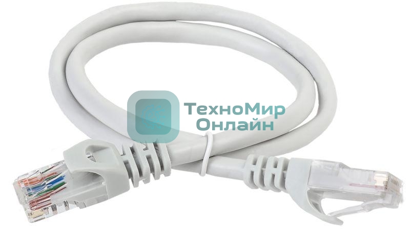 Коммутационный шнур ITK (патч-корд), cat.5e UTP, LSZH, 1,5м, серый