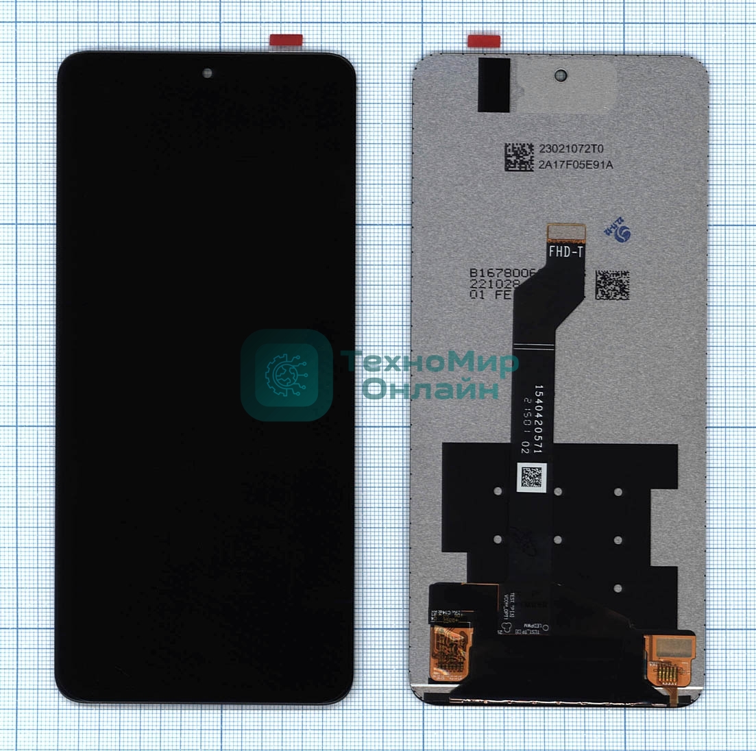 Дисплей для Huawei Nova 9 SE, Honor 50 SE в сборе с тачскрином черный