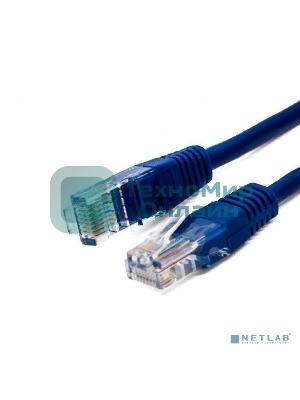 Кабель патч-корд, Filum FL-U5-C-2M-BL U/UTP 5e cat. 2м, 26AWG(7x0.16 мм), чистая медь, PVC, синий