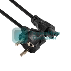 Кабель питания ноутбуков ExeGate Special PC5-3S (Евровилка Schuko->C5, 3*0.5мм2, CCA, черный, 3м)