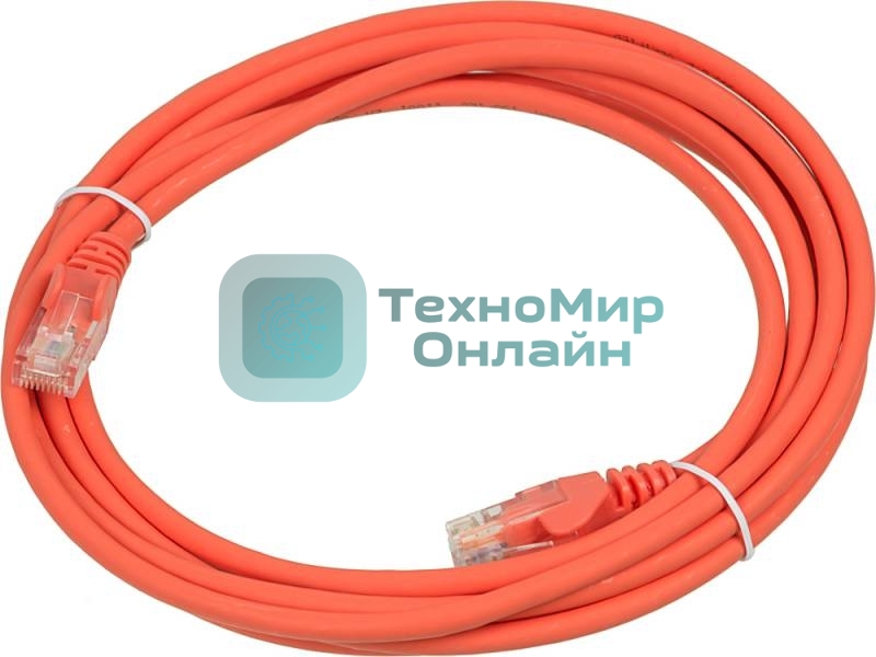 Кабель Патч-корд Lanmaster UTP LAN-PC45/U5E-3.0-OR вилка RJ-45-вилка RJ-45 кат.5е 3м оранжевый LSZH (уп.:1шт)