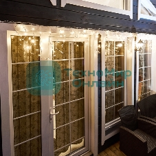 Гирлянда Neon-night Айсикл (Бахрома) светодиодная 4,0х0,6 м, с эффектом мерцания, белый провод каучук, 230 В, диоды теплые белые