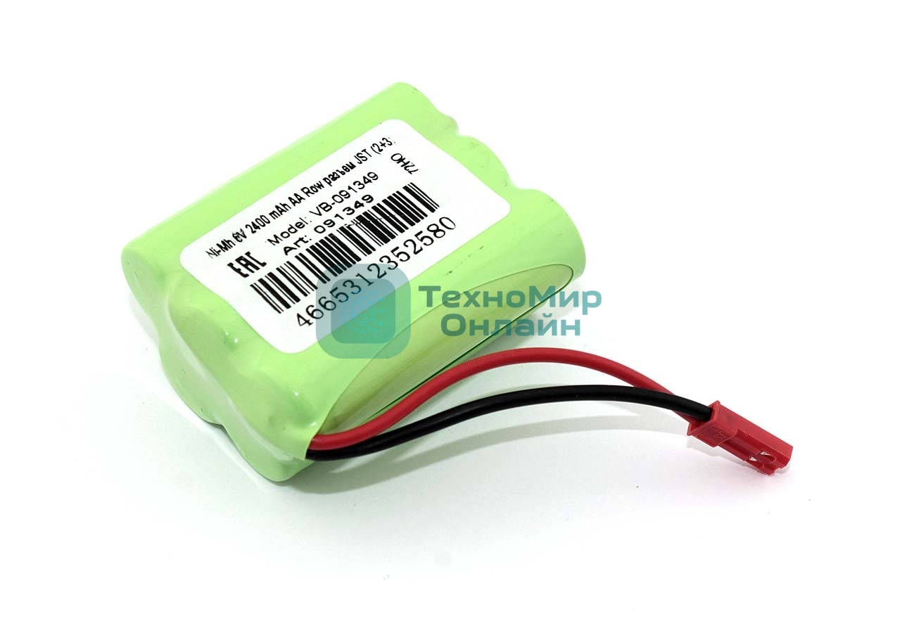 Аккумулятор Ni-Mh 6V 2400 mAh AA Row разъем JST (2+3)
