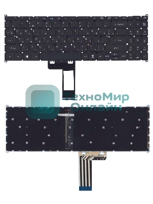 Клавиатура для ноутбука Acer Swift 3 SF315-51 черная с подсветкой