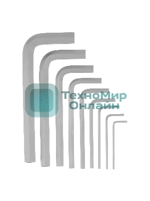 Набор ключей имбусовых Сибртех HEX, 2-12 мм, CrV, 9 шт.