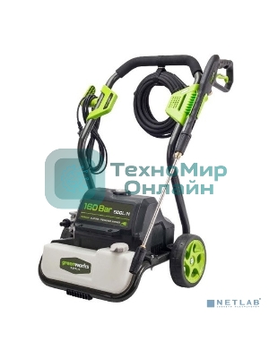 Мойка высокого давления GreenWorks GPWG8II 160 bar электрическая (5106807)