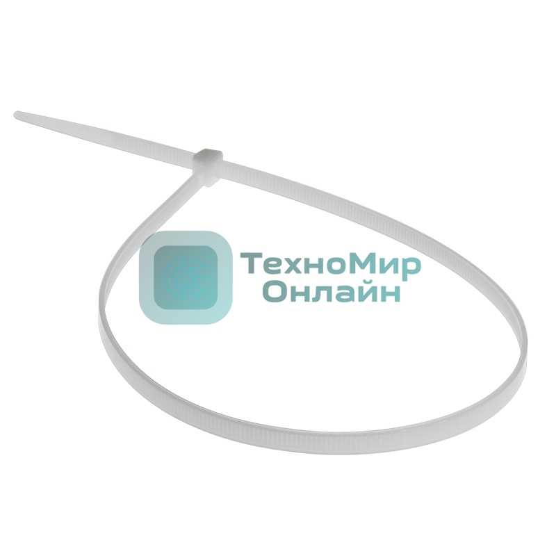 Хомут-стяжка кабельная нейлоновая Rexant 400 x4,8 мм, белая, упаковка 100 шт.