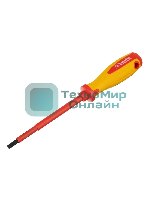 Отвертка Matrix Insulated, SL5,5 x 125 мм, CrMo, до 1000 В, двухкомп. рукоятка