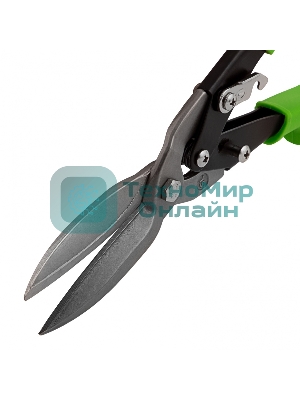 Ножницы по металлу Сибртех, удлиненные, 285 мм, пряморежущие, 2-комп.обрезиненные рук-ки