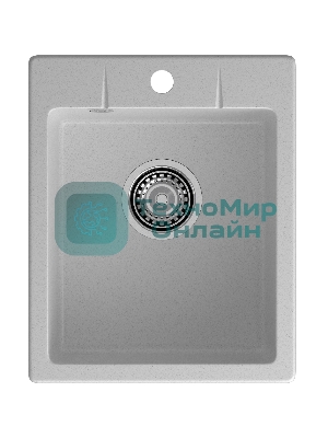 Мойка GRANFEST URBAN 240 1-чаша 400x490мм, монтаж: врезной, материал: кварц, серый