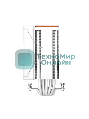 Кулер для процессора PCCooler RZ500 белый 120мм алюминий+медь 2200rpm 32db 4-pin 250W 155мм