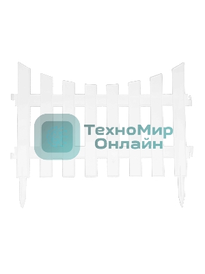 Забор декоративный Palisad 36х300 см, белый