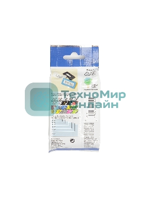 Наклейка ламинированная Brother TZe-611 (6 мм черн/желт, аналог TZ-611)