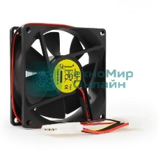 Вентилятор для корпуса Gembird черный, 80 мм, 2600 об/мин, 27 дБ, 4 pin