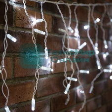 Гирлянда Neon-night Айсикл (бахрома) светодиодный, 2,4х0,6м, эффект мерцания, белый провод, 230 В, диоды белые, 88 LED