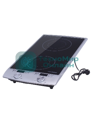 Плита настольная электрическая Hyundai HYC-0103 серебристый/черный стеклокерамика (настольная)