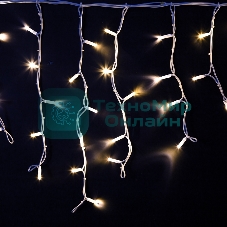 Гирлянда Neon-night Айсикл (Бахрома) светодиодная 4,0х0,6 м, с эффектом мерцания, белый провод каучук, 230 В, диоды белые