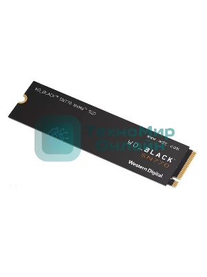 Накопитель SSD WD Black SN770 NVMe, 1.0Tb, M.2(22x80мм), NVMe, PCIe 4.0 x4, 3D TLC, R/W 5150/4900Mb/s, IOPs 740 000/800 000, TbW 600, DWPD 0.3 (12 мес.)