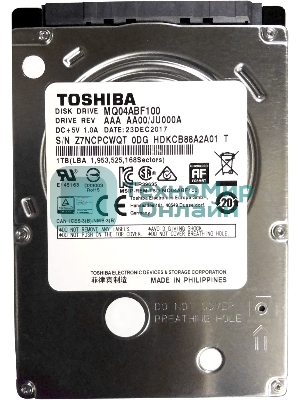 Жесткий диск Toshiba 1Tb 5400rpm MQ04ABF100 128Mb 2.5