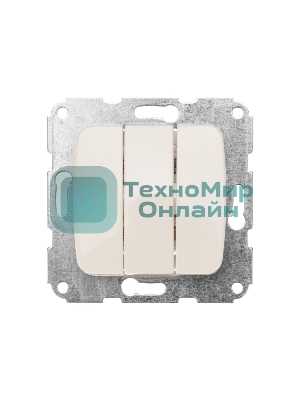 Выключатель DEA 3кл с/у 10А мех. бежевый Kranz KR-78-0234