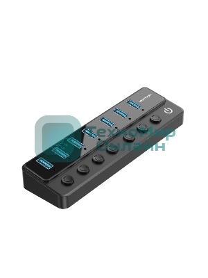 USB-концентратор Vention OTG USB 3.0 на 7 портов черный