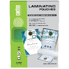 Пленка для ламинирования Cactus 100мкм A5 (100 шт) глянцевая154x216 мм CS-LPGA5100100