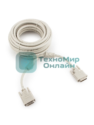 Кабель DVI-D dual link Gembird/Cablexpert CC-DVI2-10M, 25M/25M, 10м, экран, феррит.кольца, пакет
