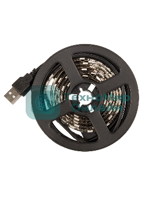 Лента светодиодная с USB коннектором 5 В, 10 мм, IP65, SMD 5050, 60 LED/m, цвет свечения RGb