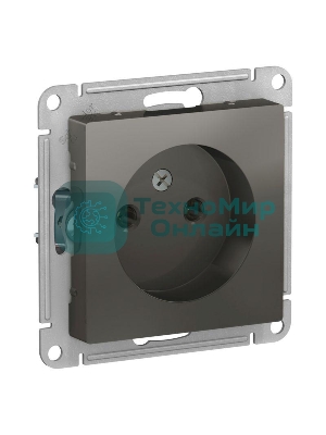 Механизм розетки 1-м СП AtlasDesign 16А IP20 без заземл. сталь SchE ATN000941