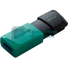 Флешка USB Kingston DataTraveler Exodia М (DTXM/256Gb), 256Gb, USB 3.2 Gen 1, R/W 150/60, черный/бирюзовый