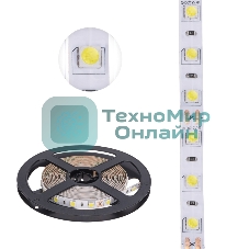 Лента светодиодная 3 м 12 В 5050 6500 К IP23 60 LED/м для БП с клеммами LAMPER