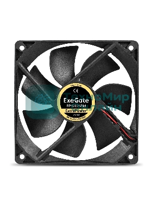 Вентилятор для корпуса ExeGate ExtraPower EP12025BM черный, 120 мм, 1850 об/мин, 30 дБ, 2 pin
