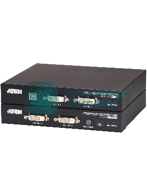 Удлинитель, KVM USB 2xDVI Single Link+AUDIO+RS232, 100 м., 1xUTP, макс.разр.1920х1200 60Hz 90м Cat5e;100м Cat6/6a/1080p 100м HDBaseT;1920x1200 150м cat6/6a LongReach HDBaseT, 2xDVI-D+2MINIJACK+DB9+USB B>3xUSB A, бп 220> 5V, ATEN CE624-AT-G
